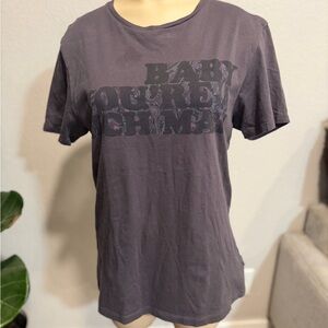 Ted Baker London Dark Gray Graphic Short Sleeve Tee